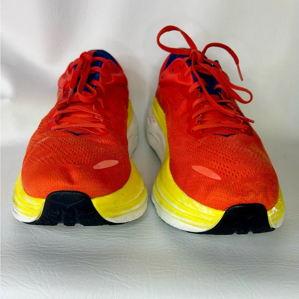 HOKA Bondi 8 Running Shoes – Red Alert / Flame – Men’s 13 (EU 48) EXCELLENT - Picture 4 of 9